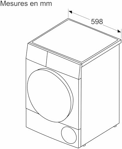 BSH Electroménager WQG1420DFR, Série 6, Sèche linge, Pompe à chaleur, 9 kg, Blanc : Gros électroménager