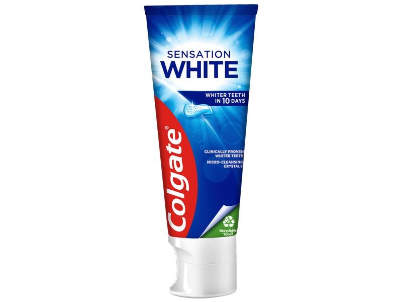 Colgate Zahnpasta Sensation White 75 ml Zahnpflege poliert die Zähne sanft und hellt effektiv auf