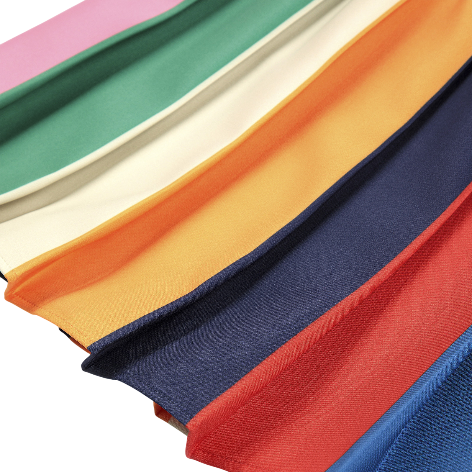 Rock Bobo Pleated Color Block Multicolor