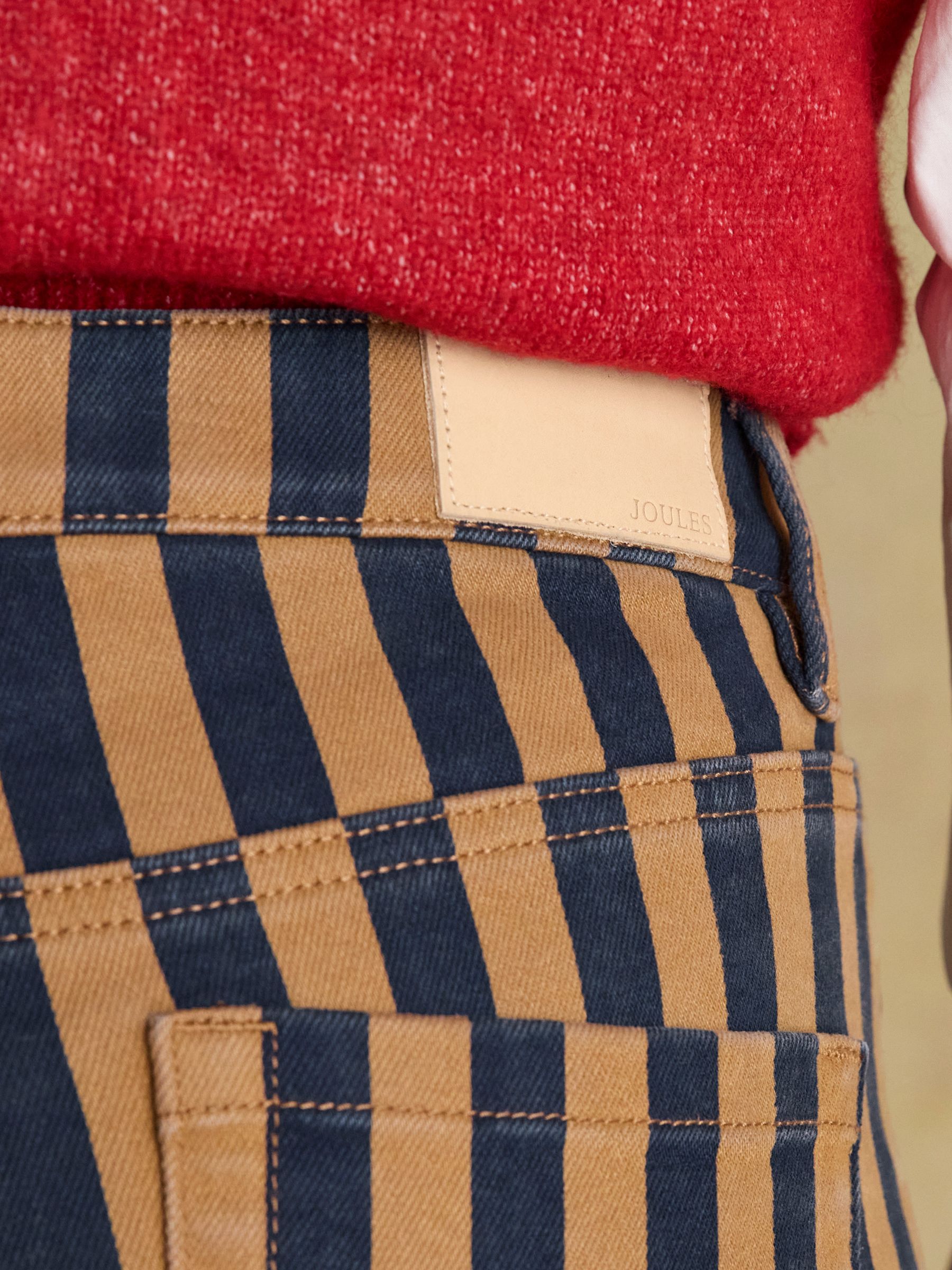 Marineblauw gestreept - Joules jeans met halfhoge taille