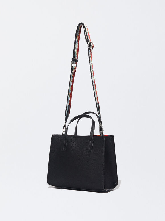 Bolsa tote com bolso removível - Preta