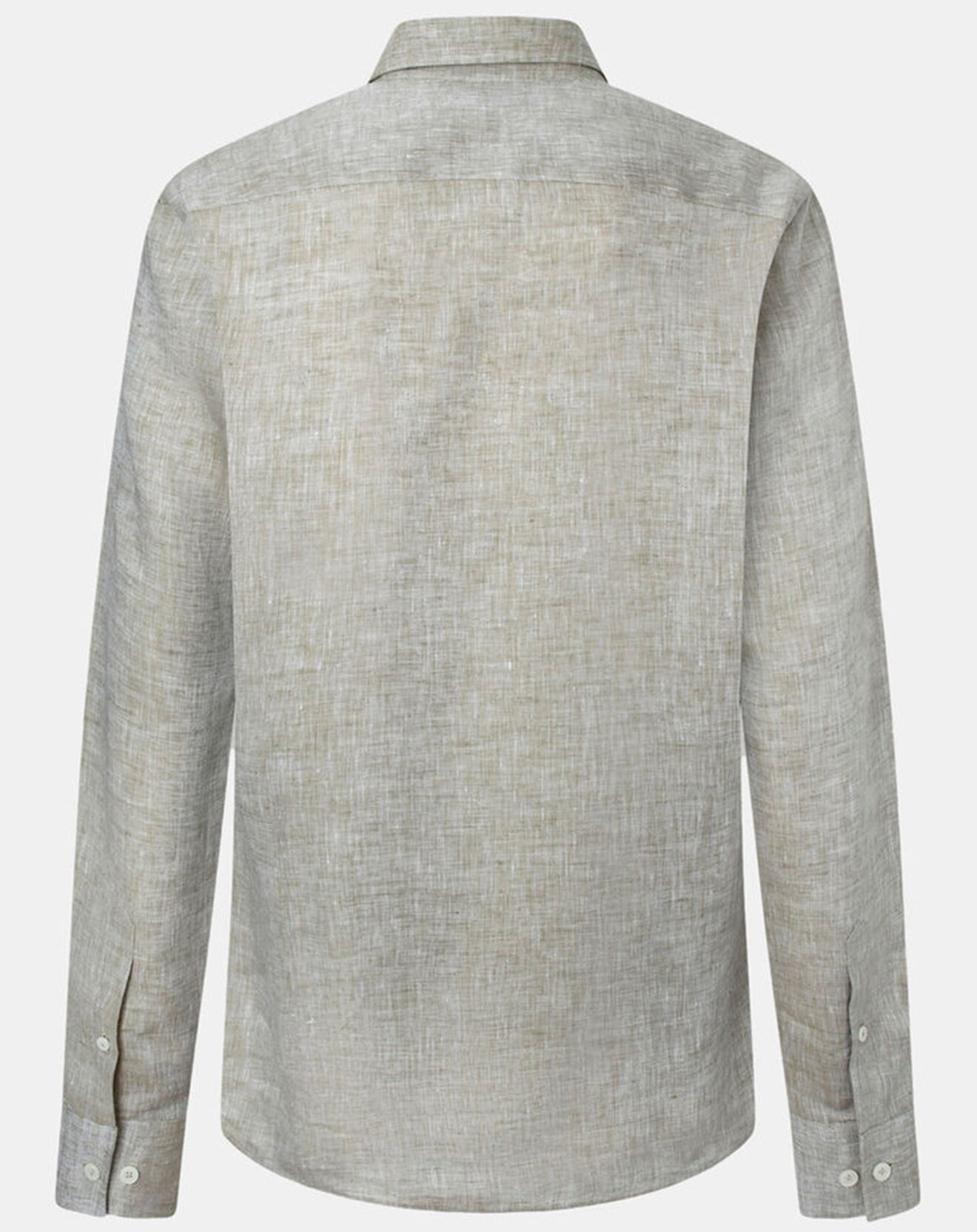 Hackett London Chemise 100% Lin Slim Fit double poche kaki clair