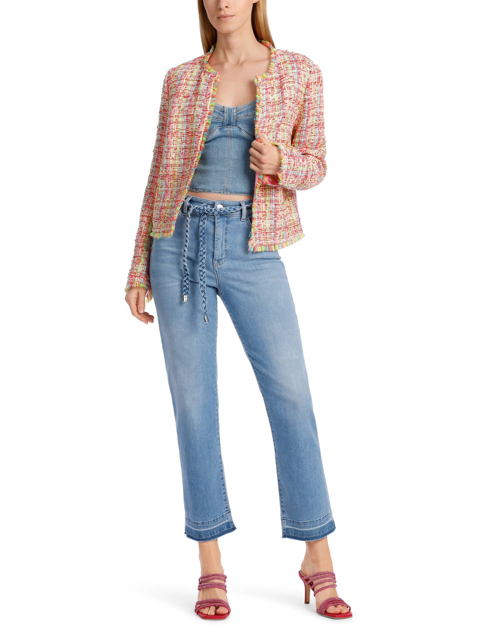 Marc Cain| Damen Jeans FYLI Straight Leg verkürzt
