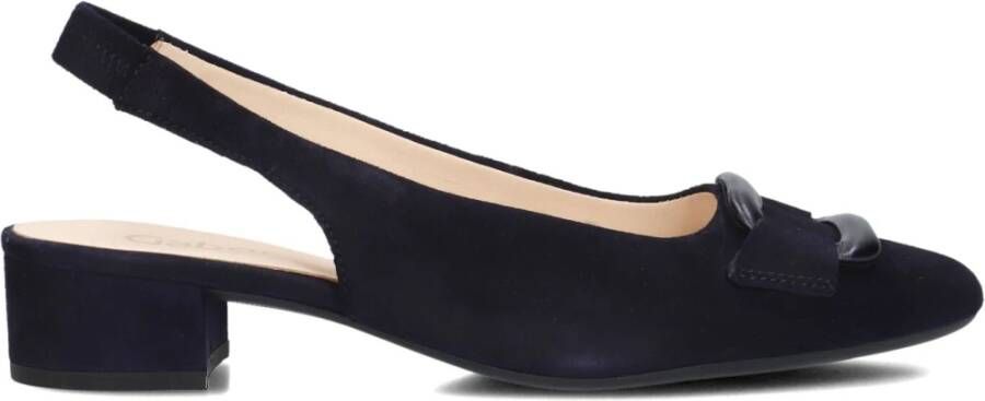 Gabor Slingback pumps Blokhak feestelijke schoen trouwschoen met elastische bandjes