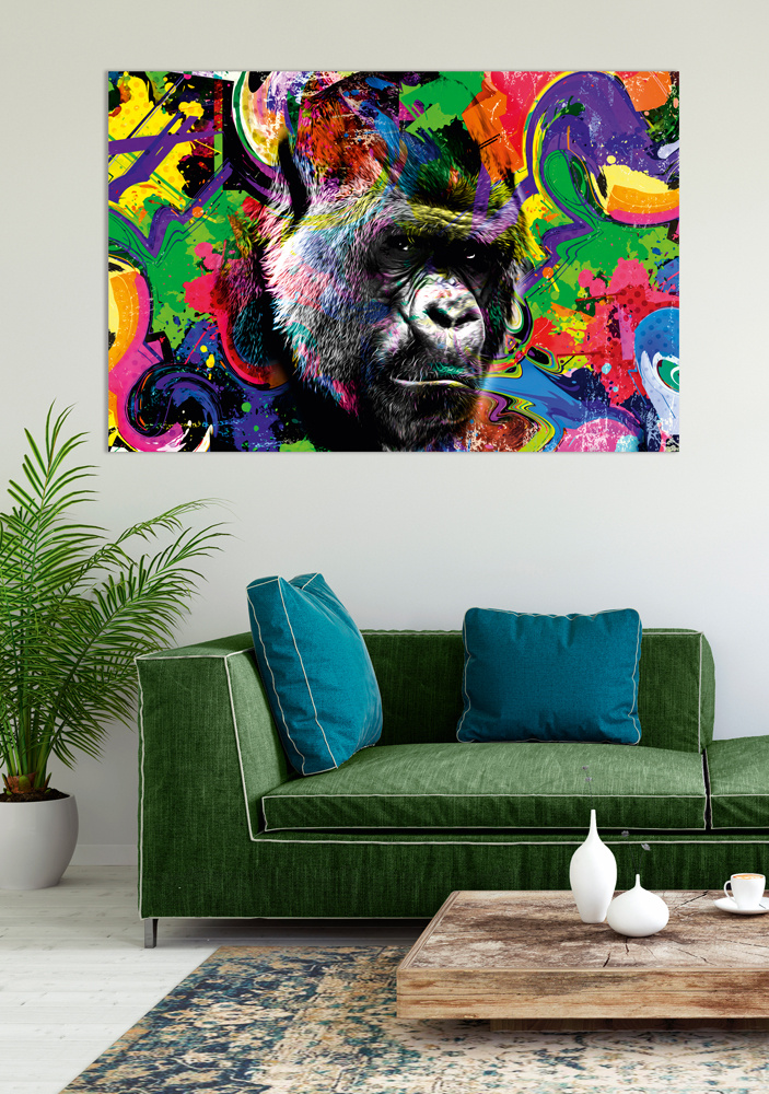 Akustikbild POP ART GORILLA 80x120cm, 7kg