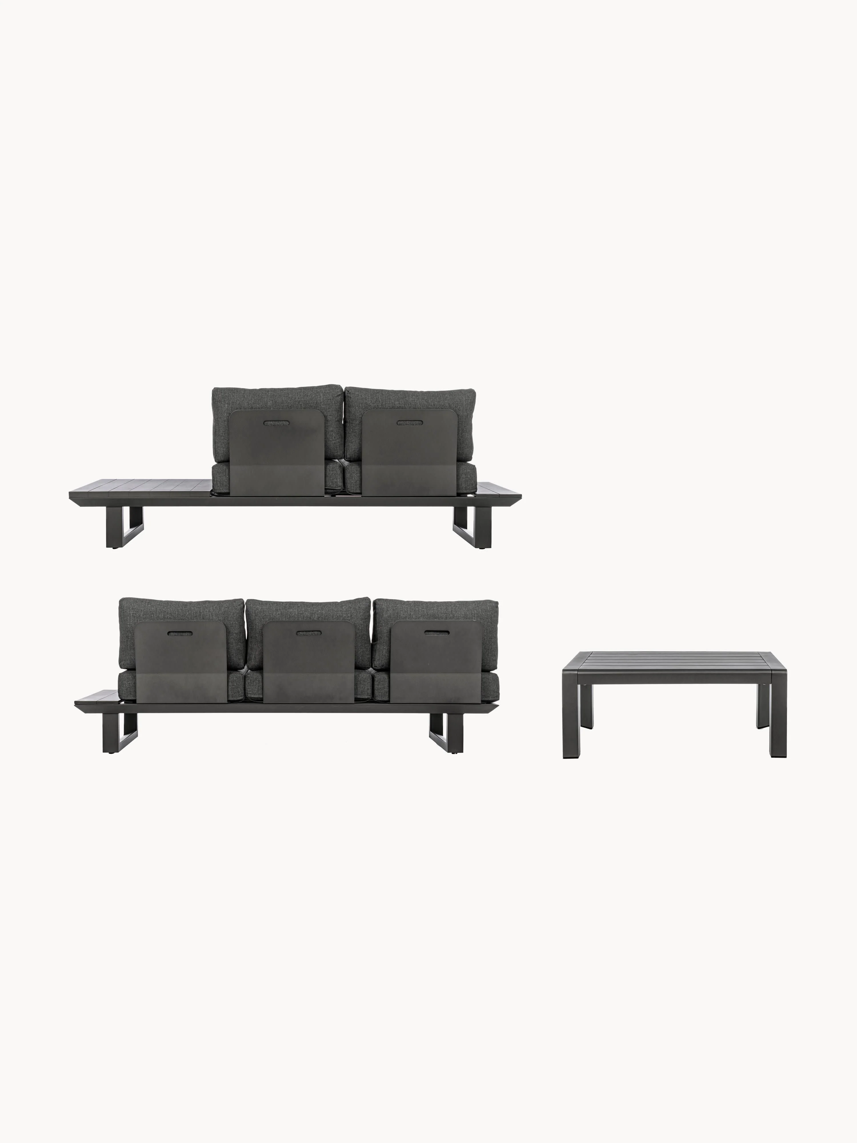 Tuin loungeset Konnor, 3-delig