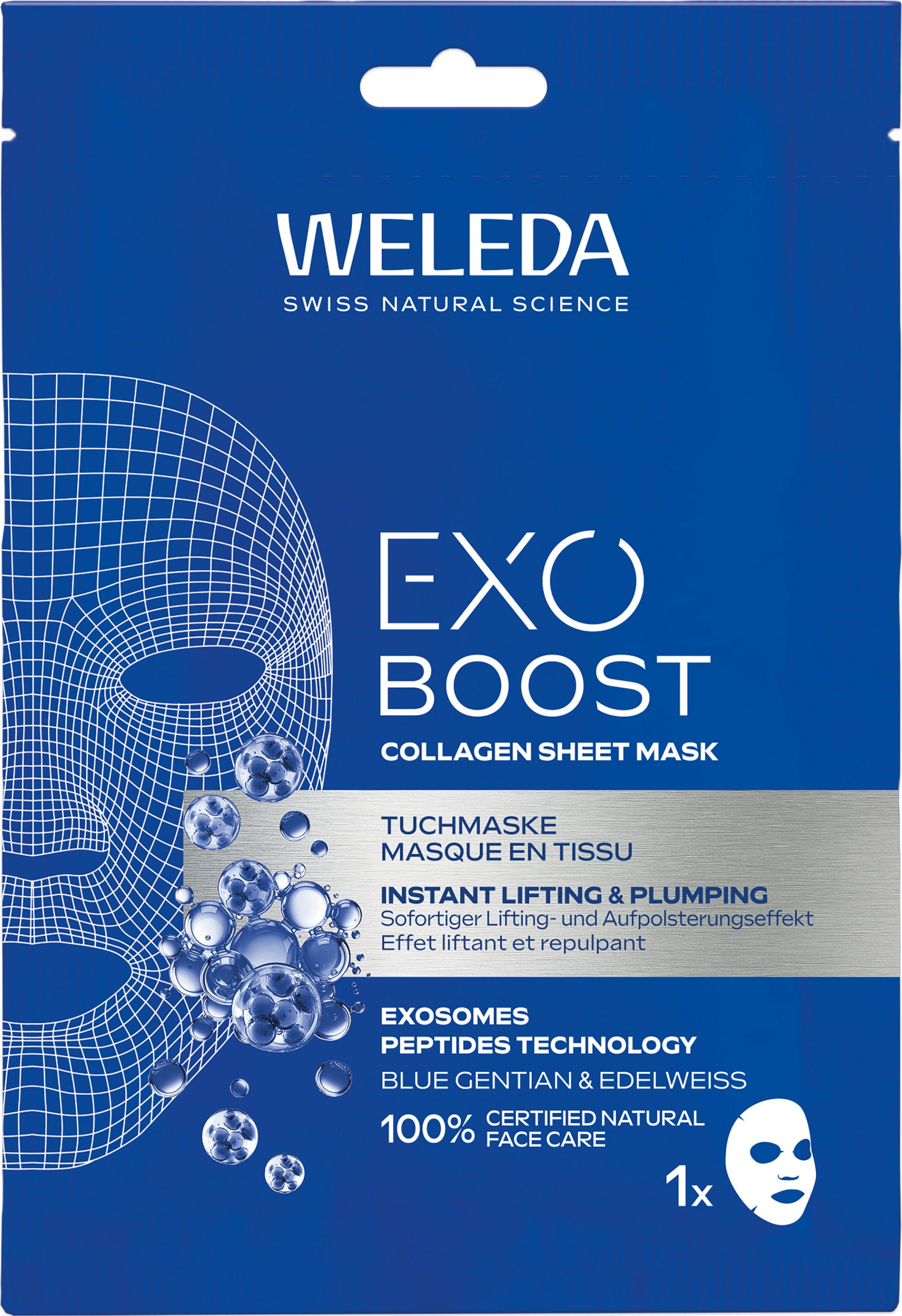 Weleda  EXO BOOST Collagen Tuchmaske, 20 ml