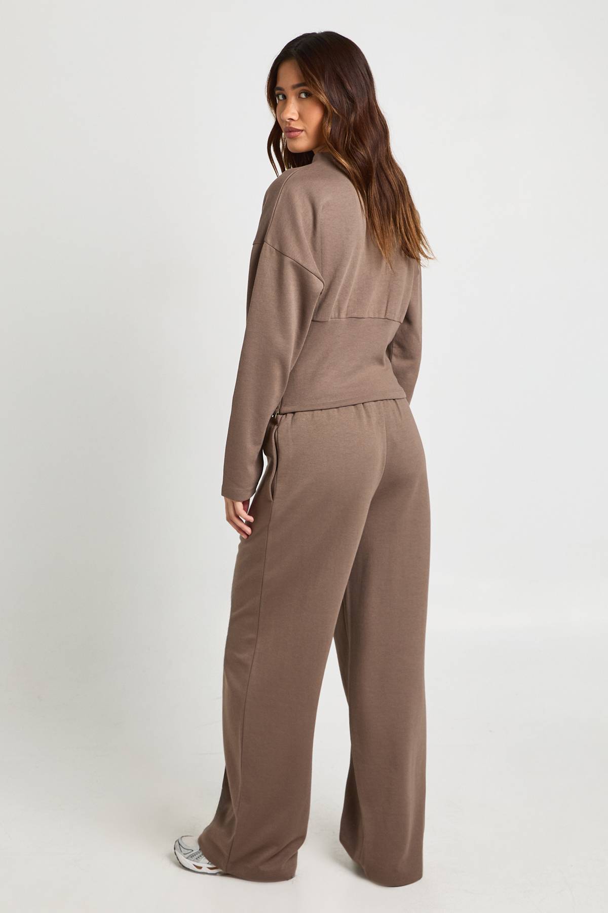 boohoo Jogging Jambe Droite en Maille Interlock