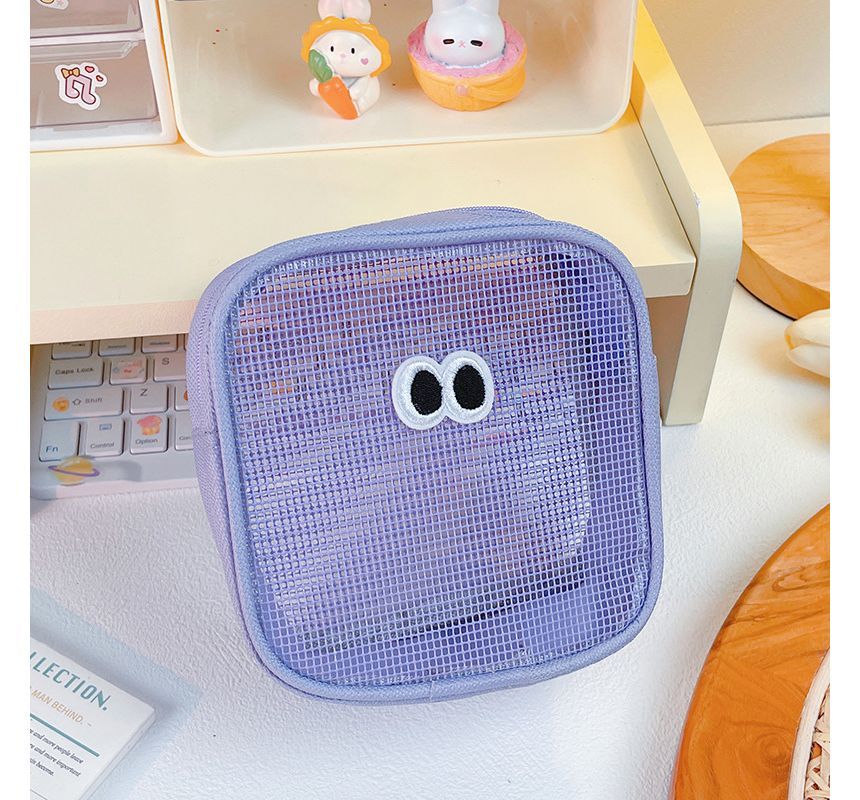 Fenmo - Grote toilettas met ogenprint en mesh