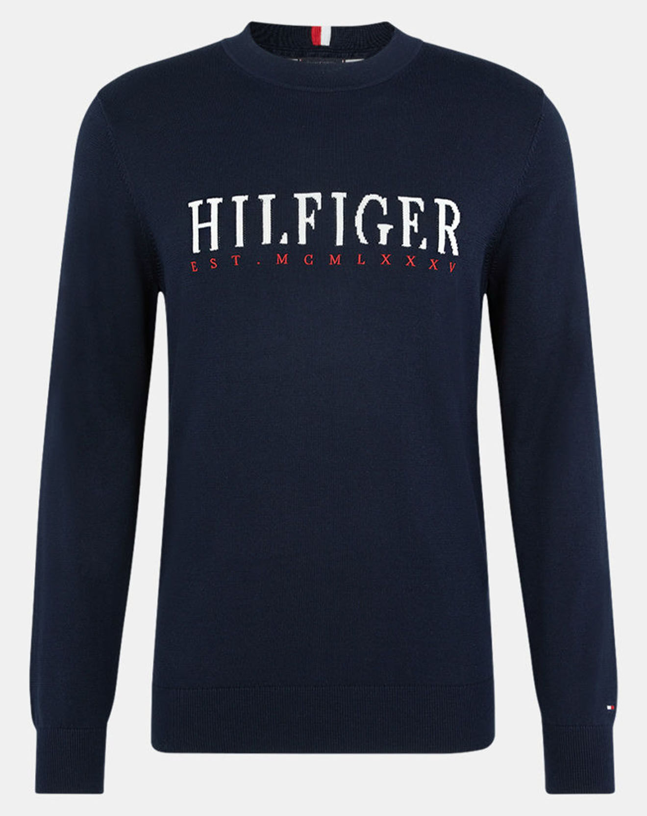 Tommy Hilfiger Pull  Hilfiger Graphic col rond bleu marine