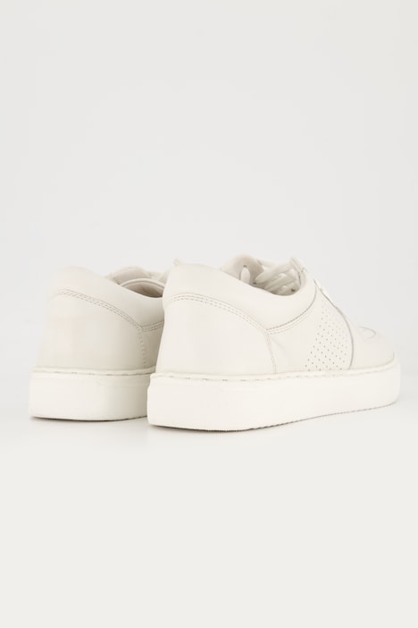 Leder-Sneaker, perforiert, Textilfutter, Weite H