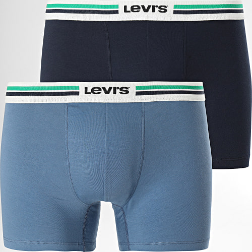 Lot De 2 Boxers 701222843 Bleu Marine Bleu Clair