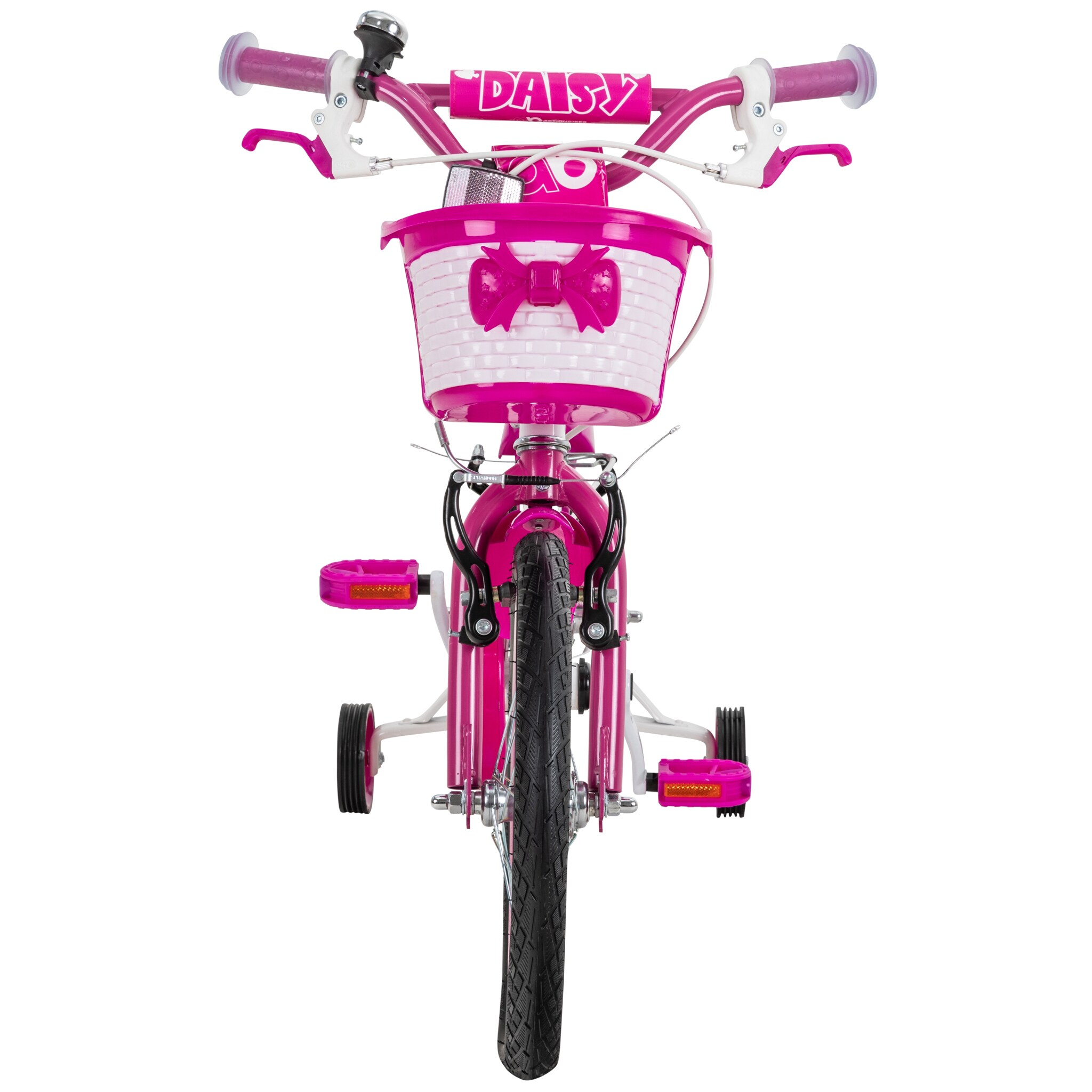 Actionbikes Kinderfahrrad Daisy 16 Zoll, pink, Stützräder, Korb, V-Brake-Bremsen, Antirutschgriffe (East)
