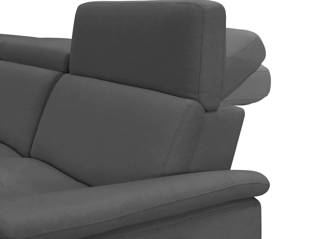 Pareli | Canapé 3 places avec fonction manuel tissu anthracite