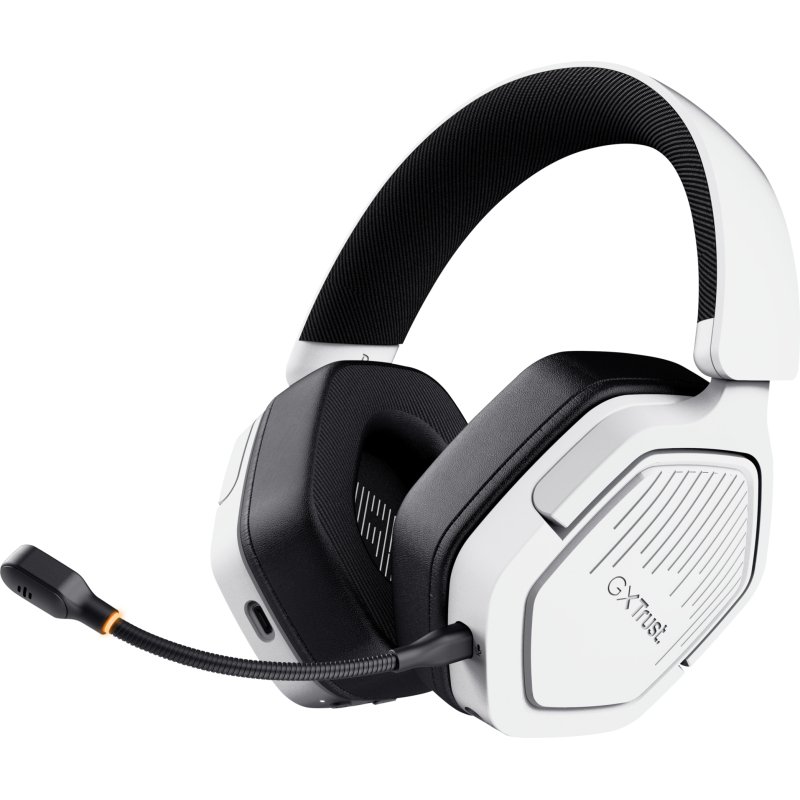 Trust GXT 493W Carus Casque Avec fil &sans fil Arceau, Casque Gaming USB Type-C / USB Type-A Bluetooth Blanc