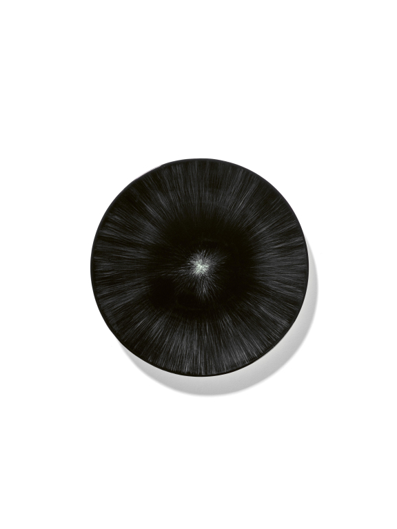 Serax Dé tableware by Ann Demeulemeester ontbijtbord Ø17,5 set van 2 White/Black 1
