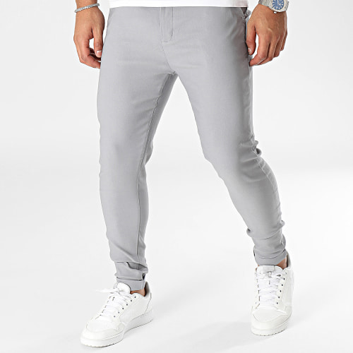 Pantalon Chino Skinny Gris