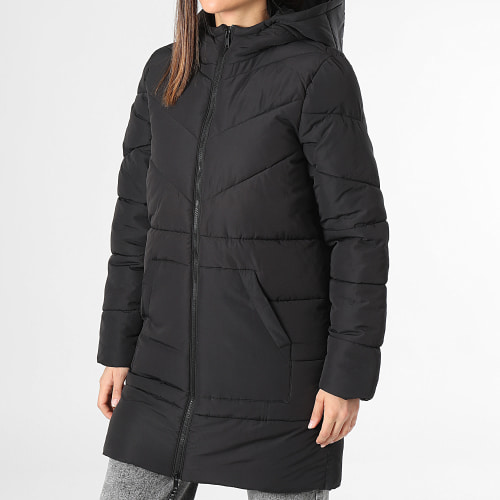 Doudoune Capuche Longue Femme Dalcon Noir