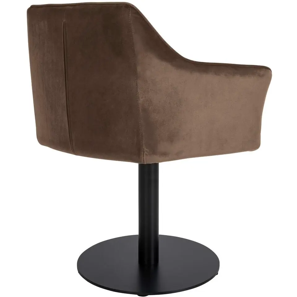 CLP Lounger Damaso zwart Frame - Fluweel - bruin