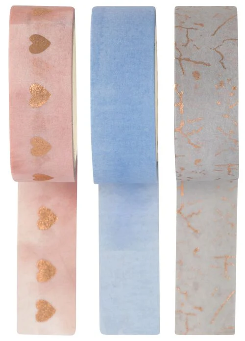 3 rouleaux de ruban adhésif washi