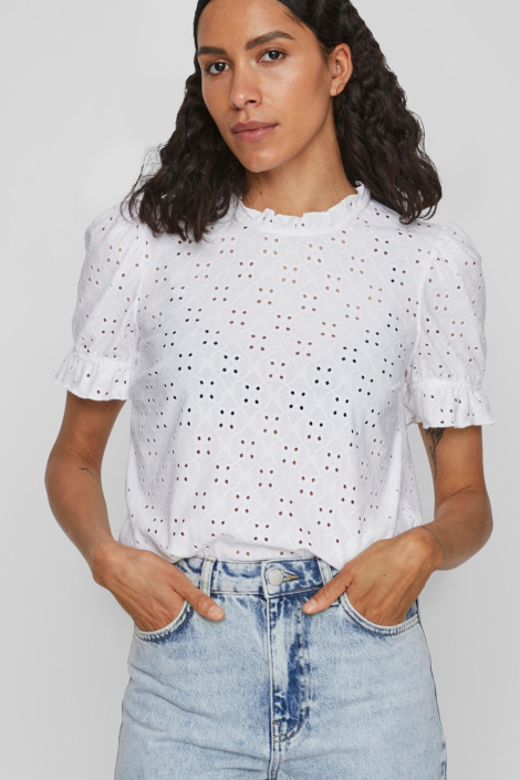 Vila witte dames t-shirt