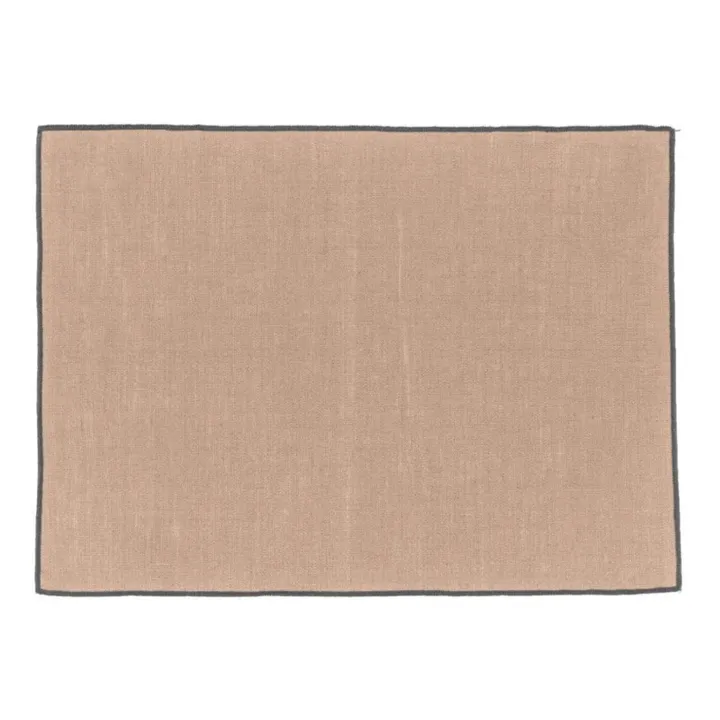 Haomy Set de table Borgo en lin enduit | Beige rosé