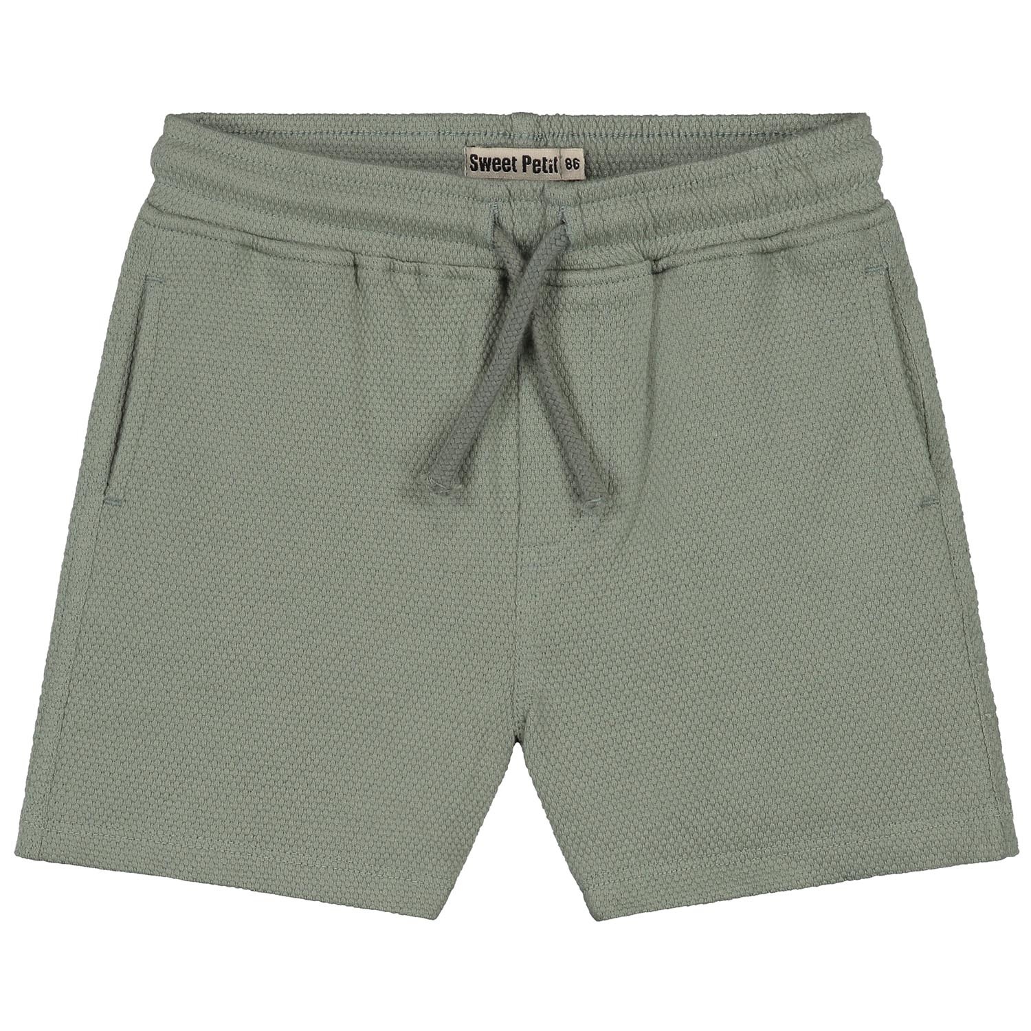 Sweet Petit peuter short Ewout  effen groen