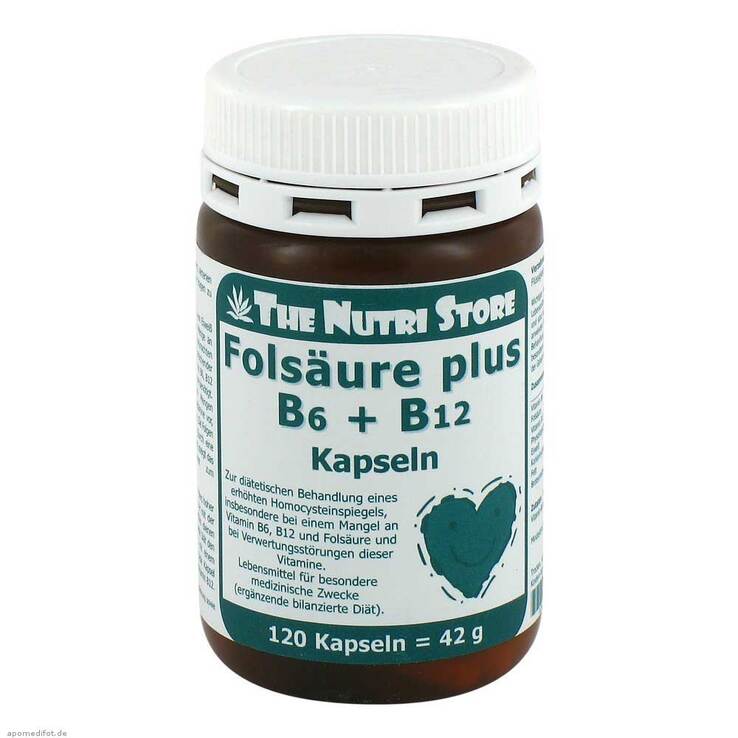 Folsäure + B 12 + B 6 Kapseln, 120 St