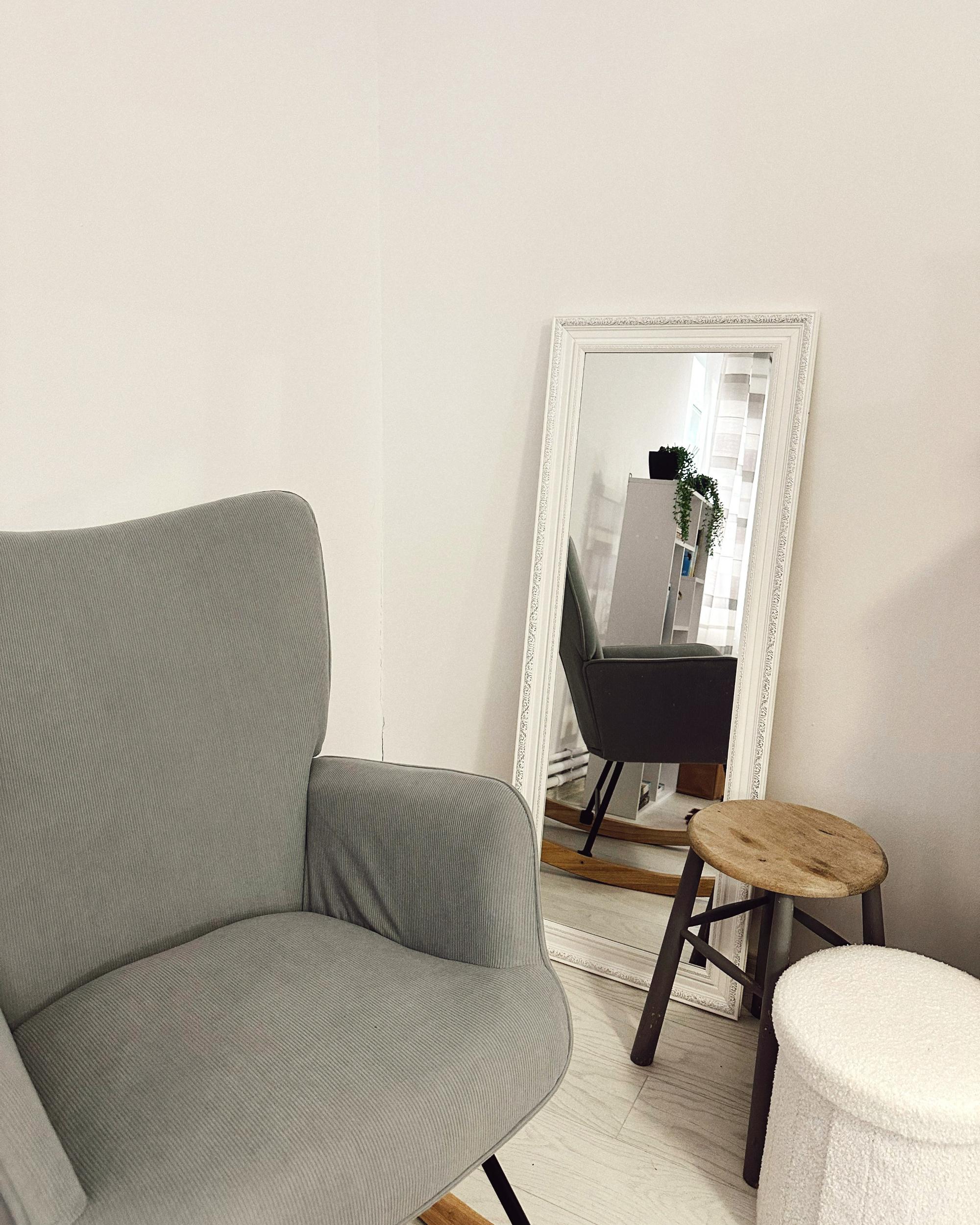 Wandspiegel VERTOU 50 cm 130 cm Wit
