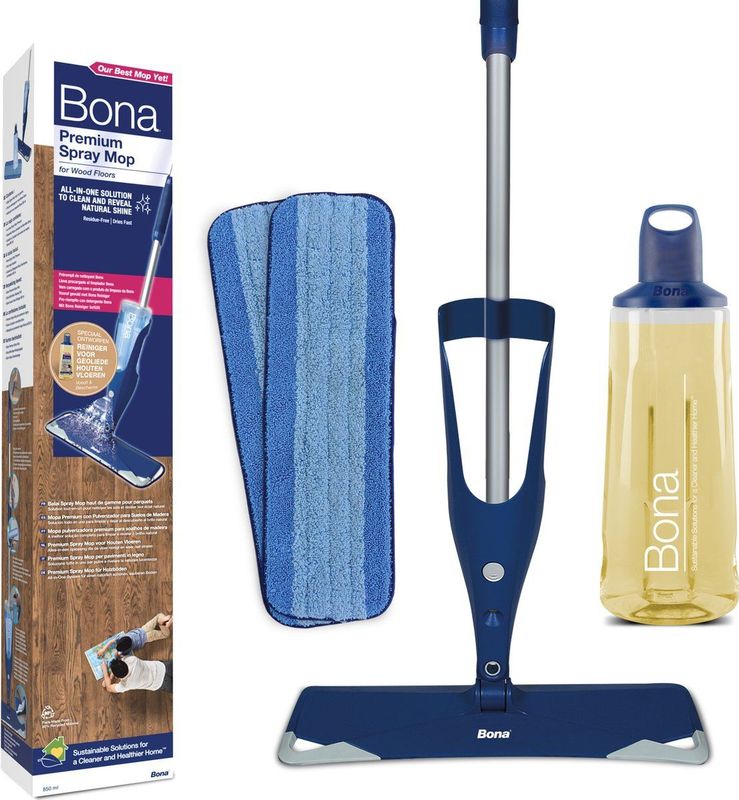 Bona - Premium Spray Mop - Dweilsysteem - Met Sproeier - Voor Geoliede Vloeren
