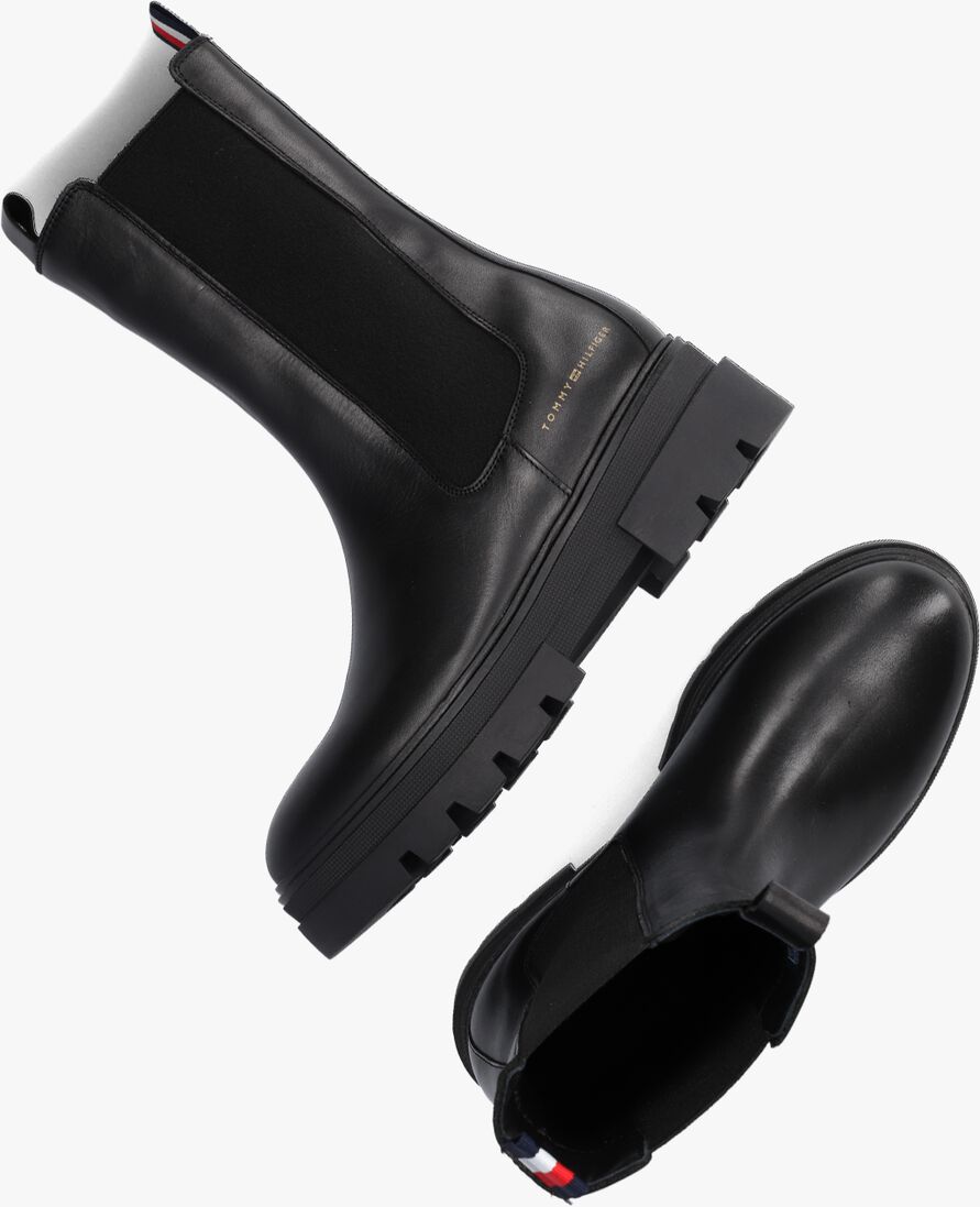 TOMMY HILFIGER zwarte tommy hilfiger chelsea boots monochromatic chelsea boot