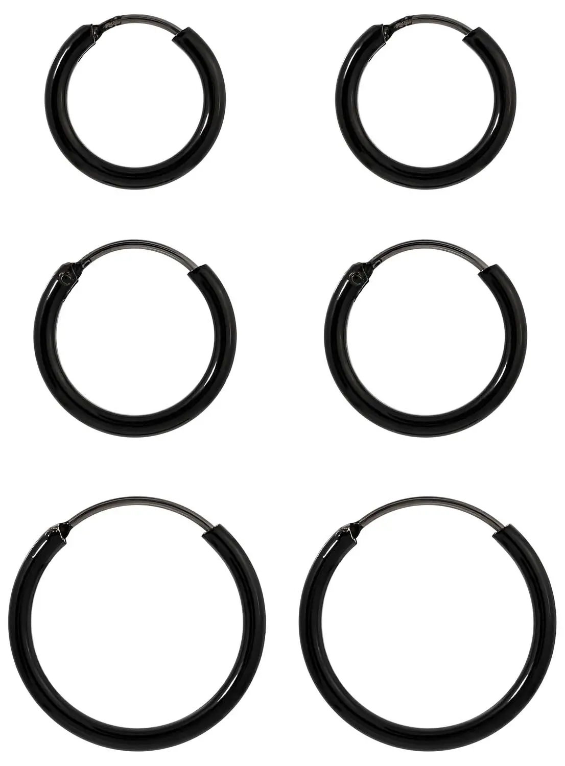 Creolen-Set - Mini Black