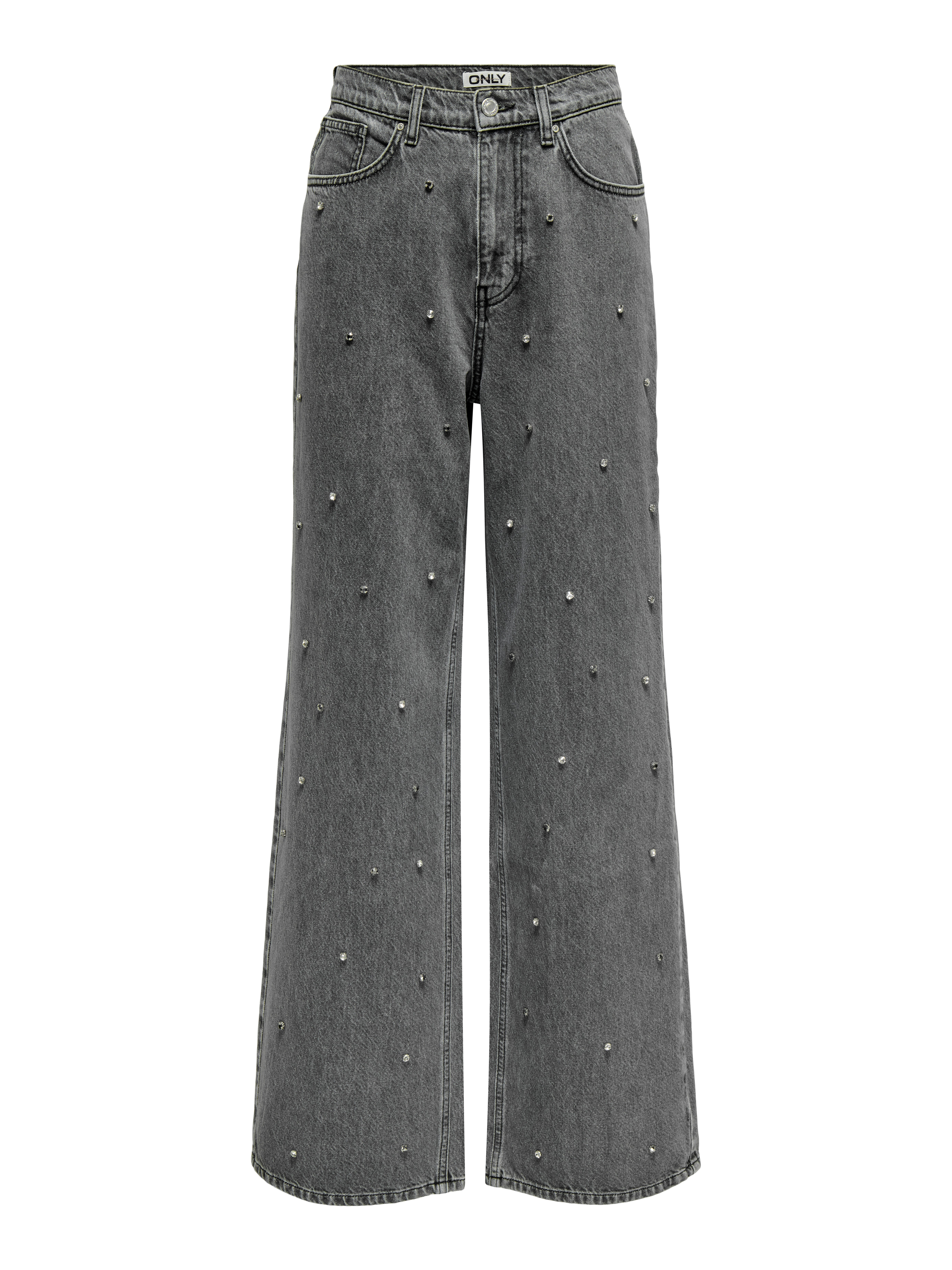 ONLHOPE Hohe Taille Weiter Beinschnitt Jeans Medium Grey Denim