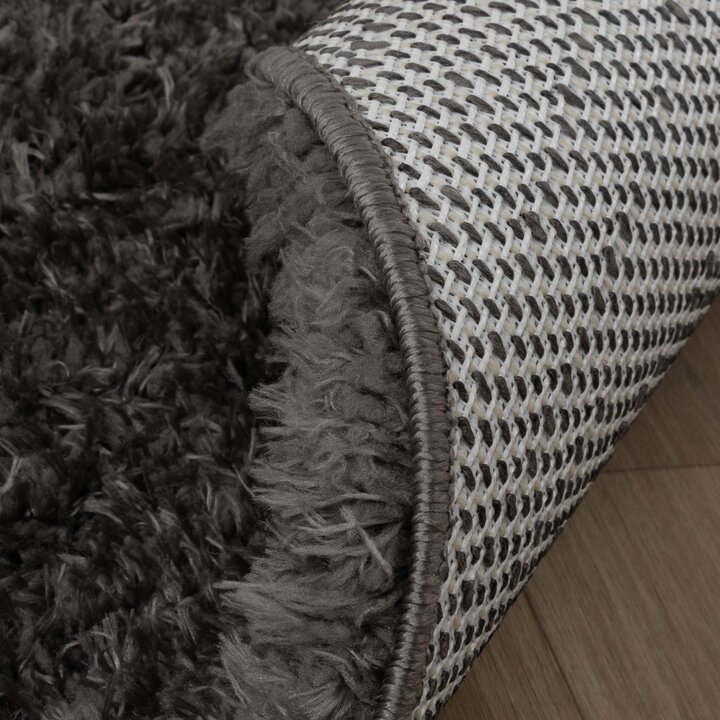 Rond Shaggy vloerkleed - Blaze Grijs | Luxe uitstraling