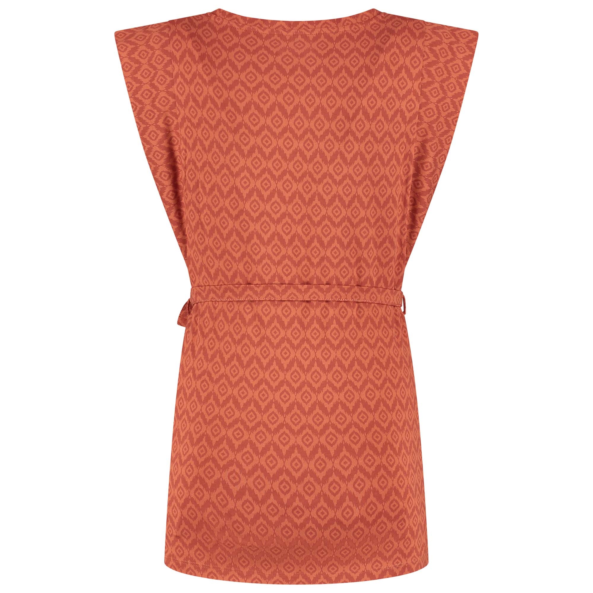 Prénatal zwangerschapsshirt mouwloos all over print rood