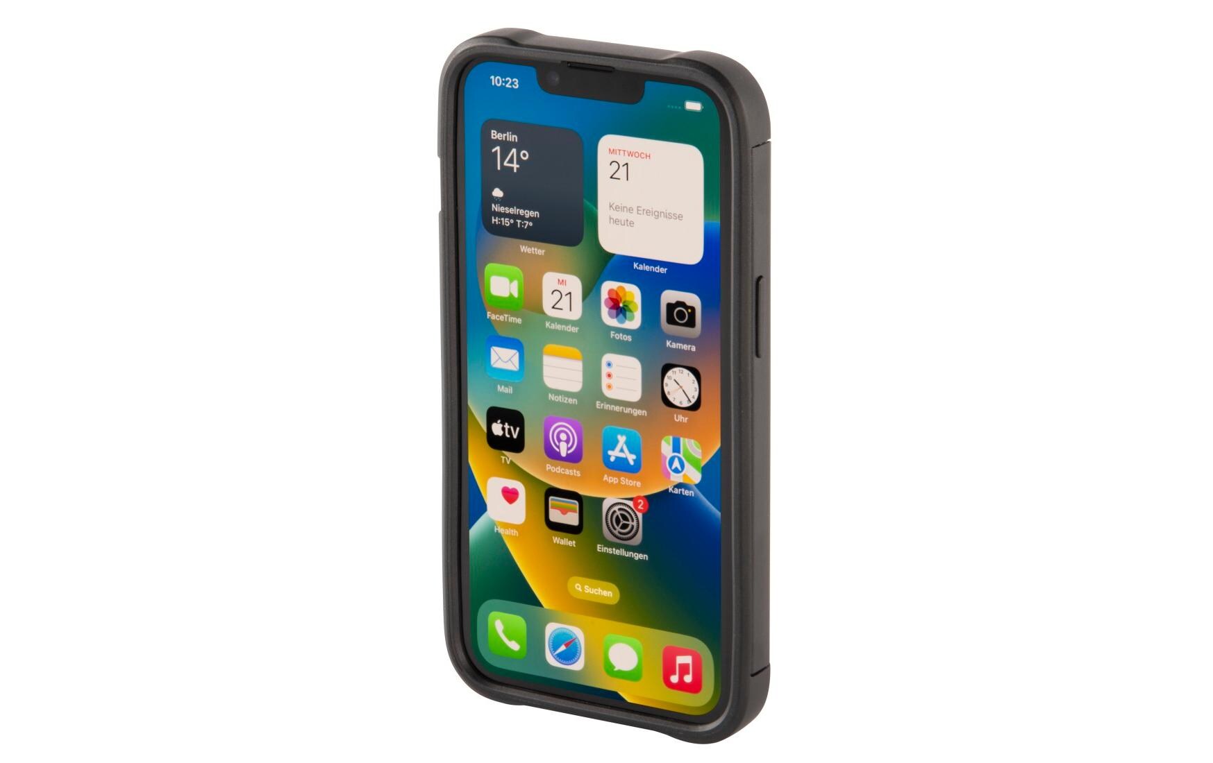 Back Cover Metallic Frame iPhone 14 PlusCover «Metallic Frame» für Apple iPhone 14 Plus, Transparent/Schwarz