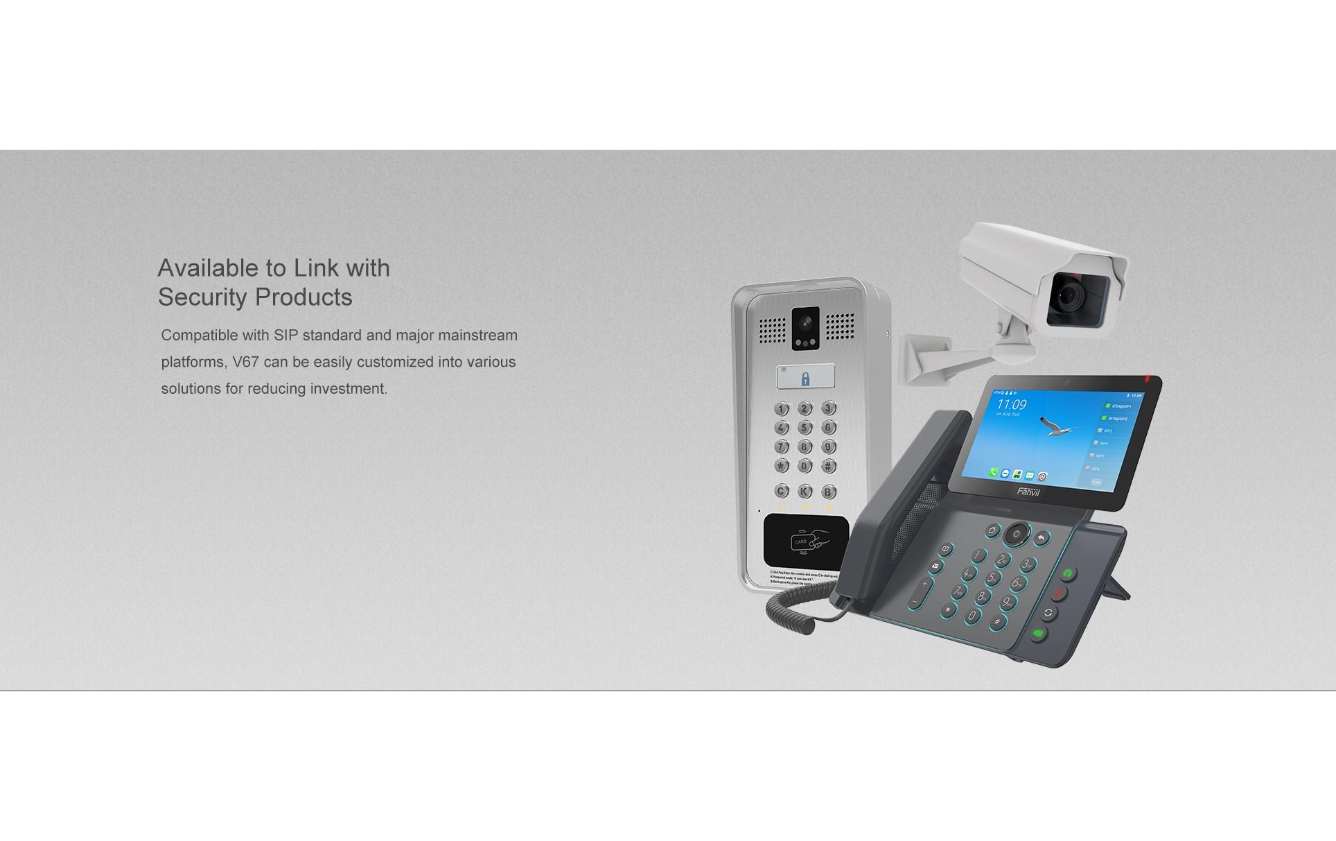 Tischtelefon V67 Schwarz<br>V67 Smart Video Telefon