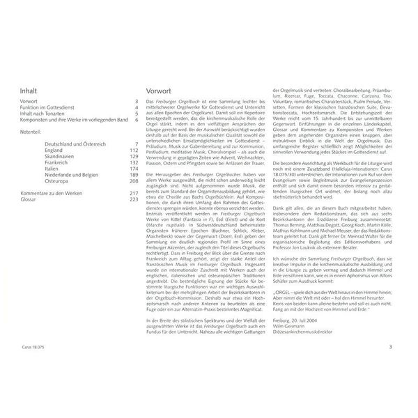 Carus Verlag Freiburger Orgelbuch