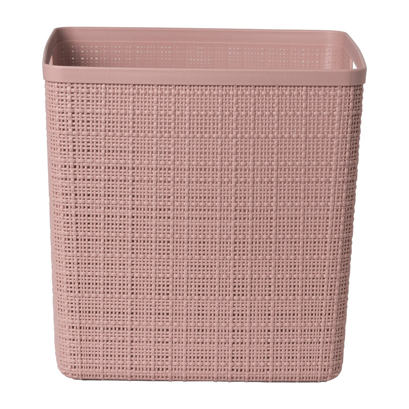 Curver jute opbergmand cube - 17 liter - roze