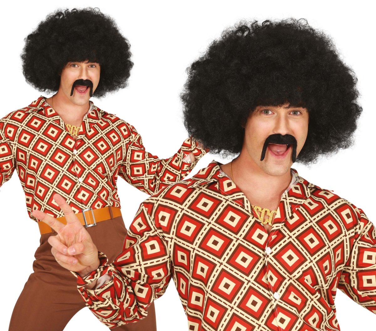 Disco 70S Blouse Heren Ruiten