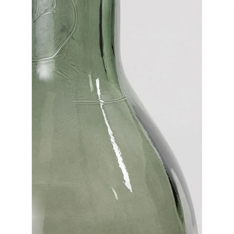 Vaas fles - grijs - transparant - glas - 15 x 50 cm