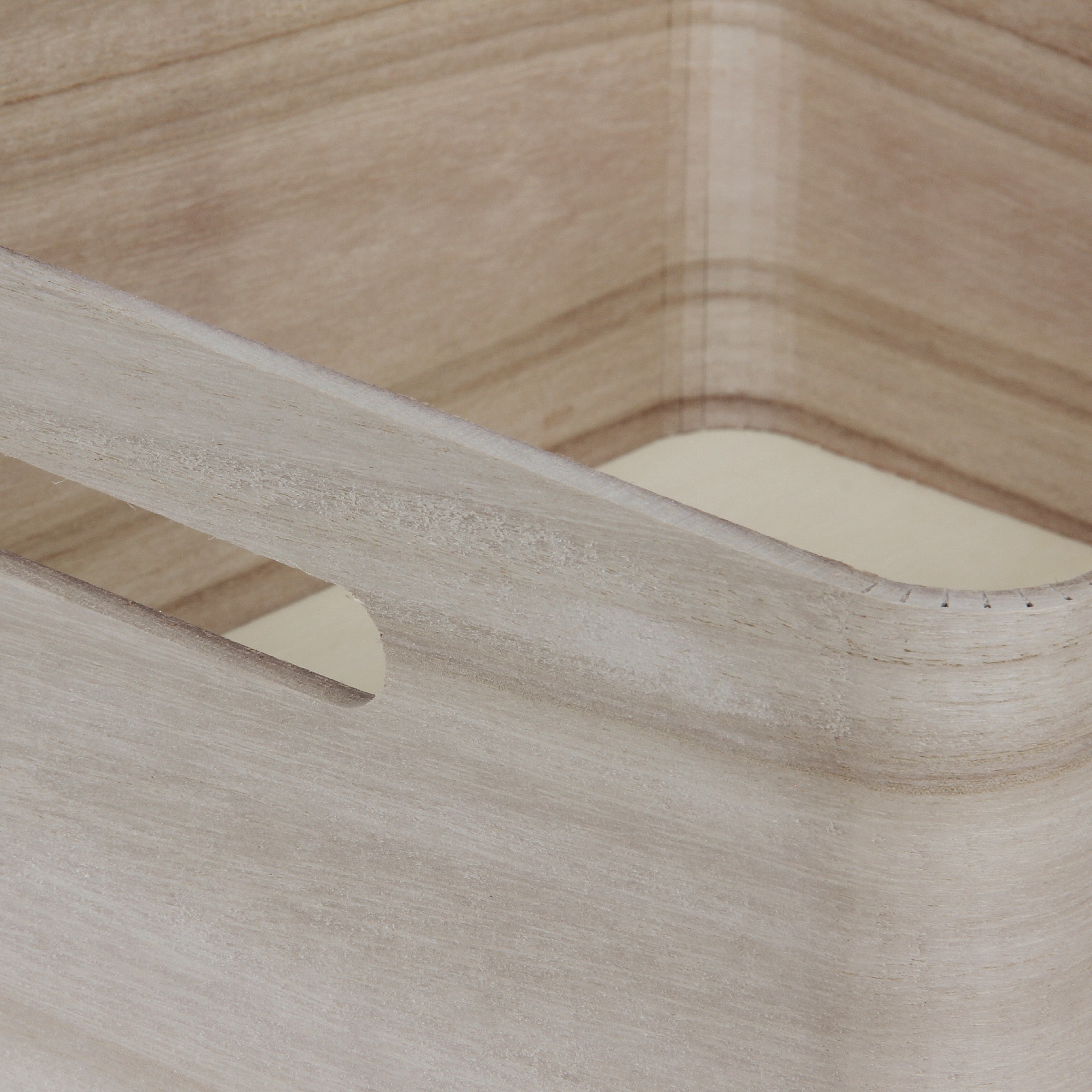 Holzkasten 'Birkir' 5/9, hellbraun, T 23 cm, B 23 cm, H 11 cm von fischer's lagerhaus