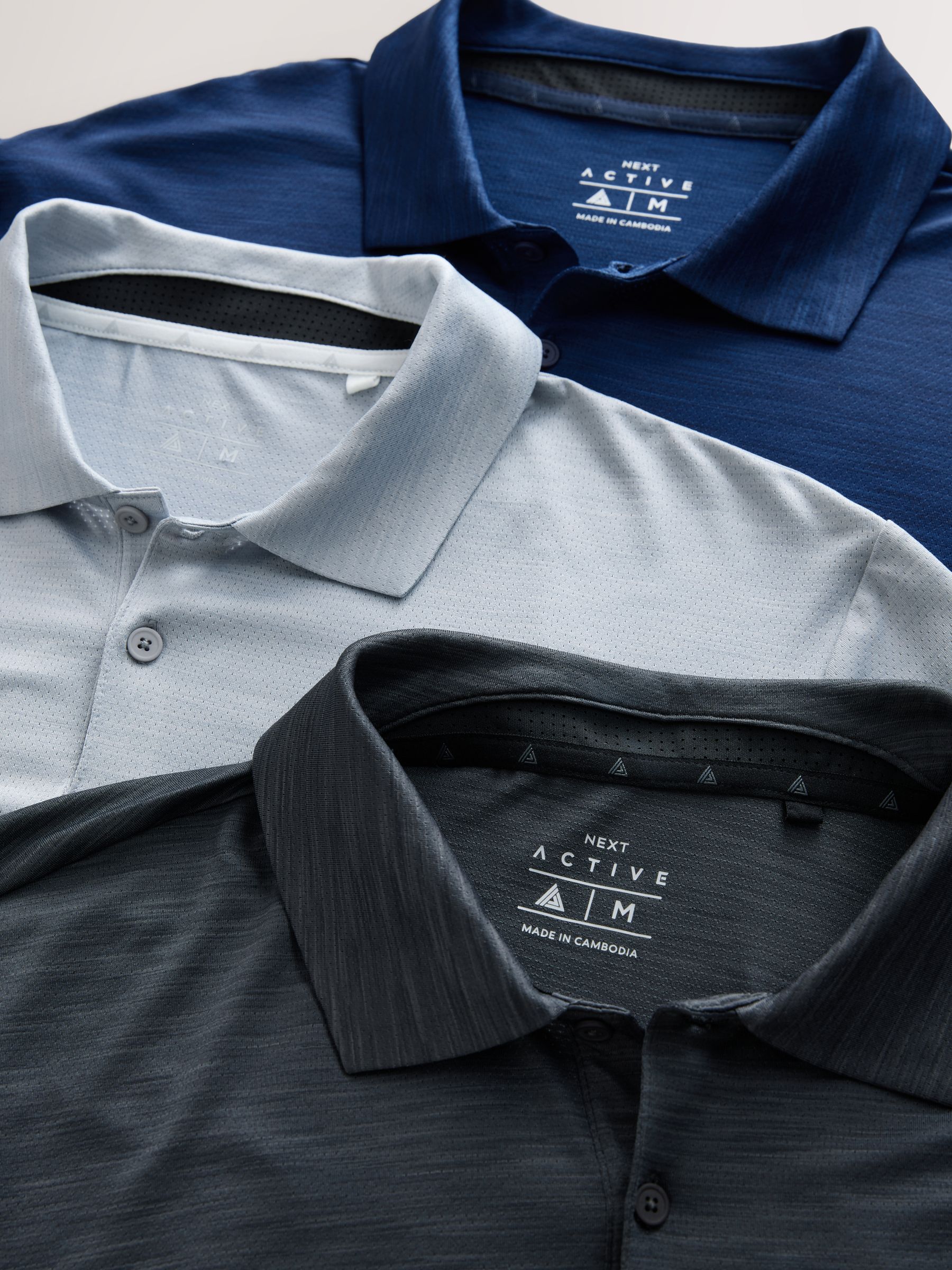 Multi - Set van 3 Active Golf mesh training Tops