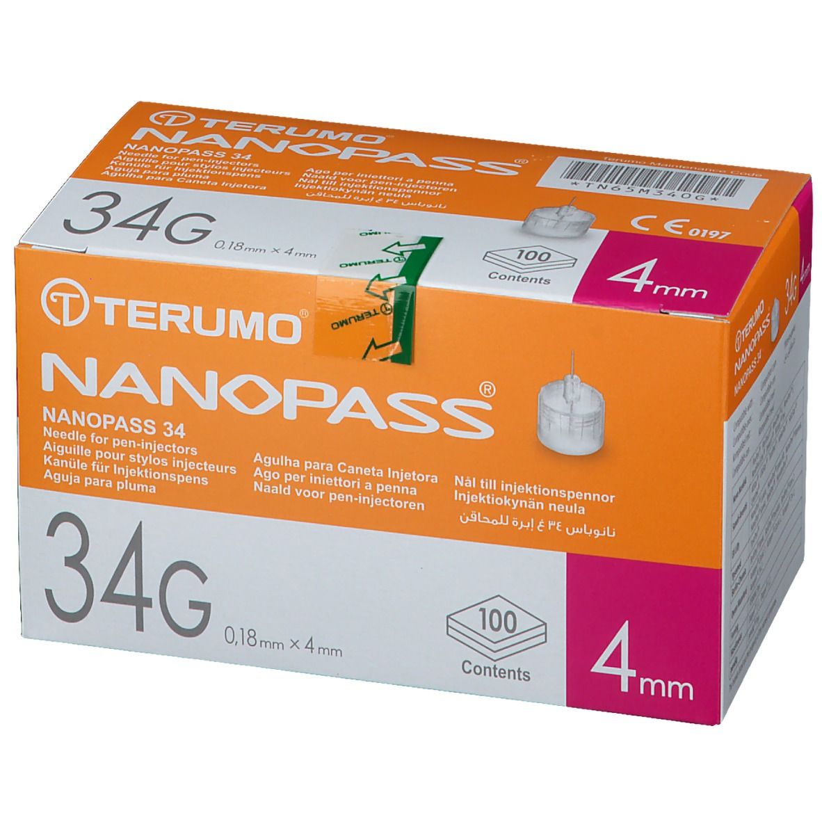 Terumo Nanopass Penkanülen 34G