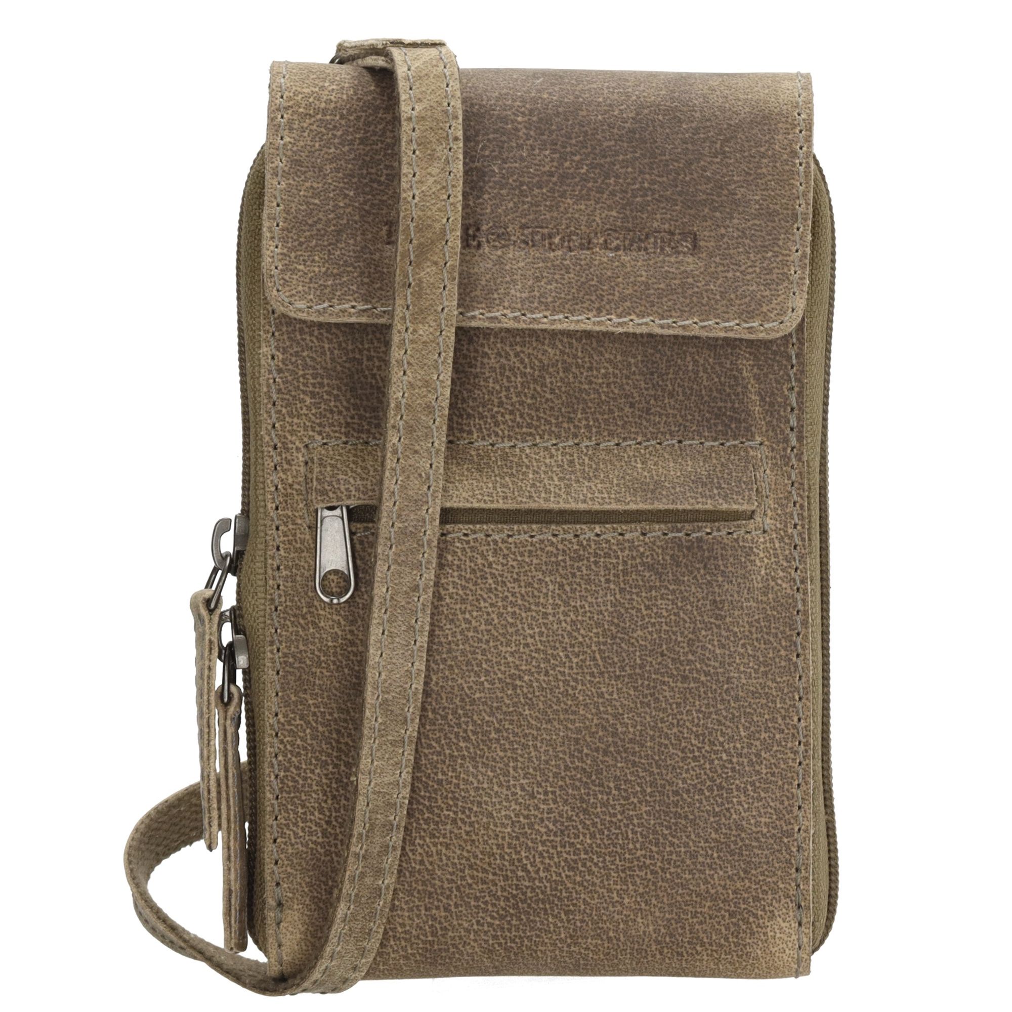 Hide & Stitches Idaho Telefoontasje Donkerzand