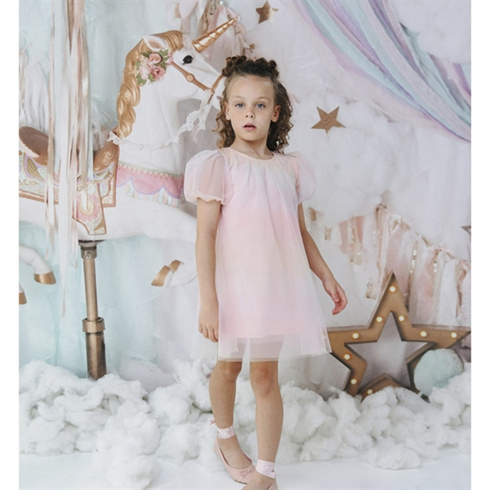 Unicorn Rainbow Puff Tulle Kjole Rainbow Pastel
