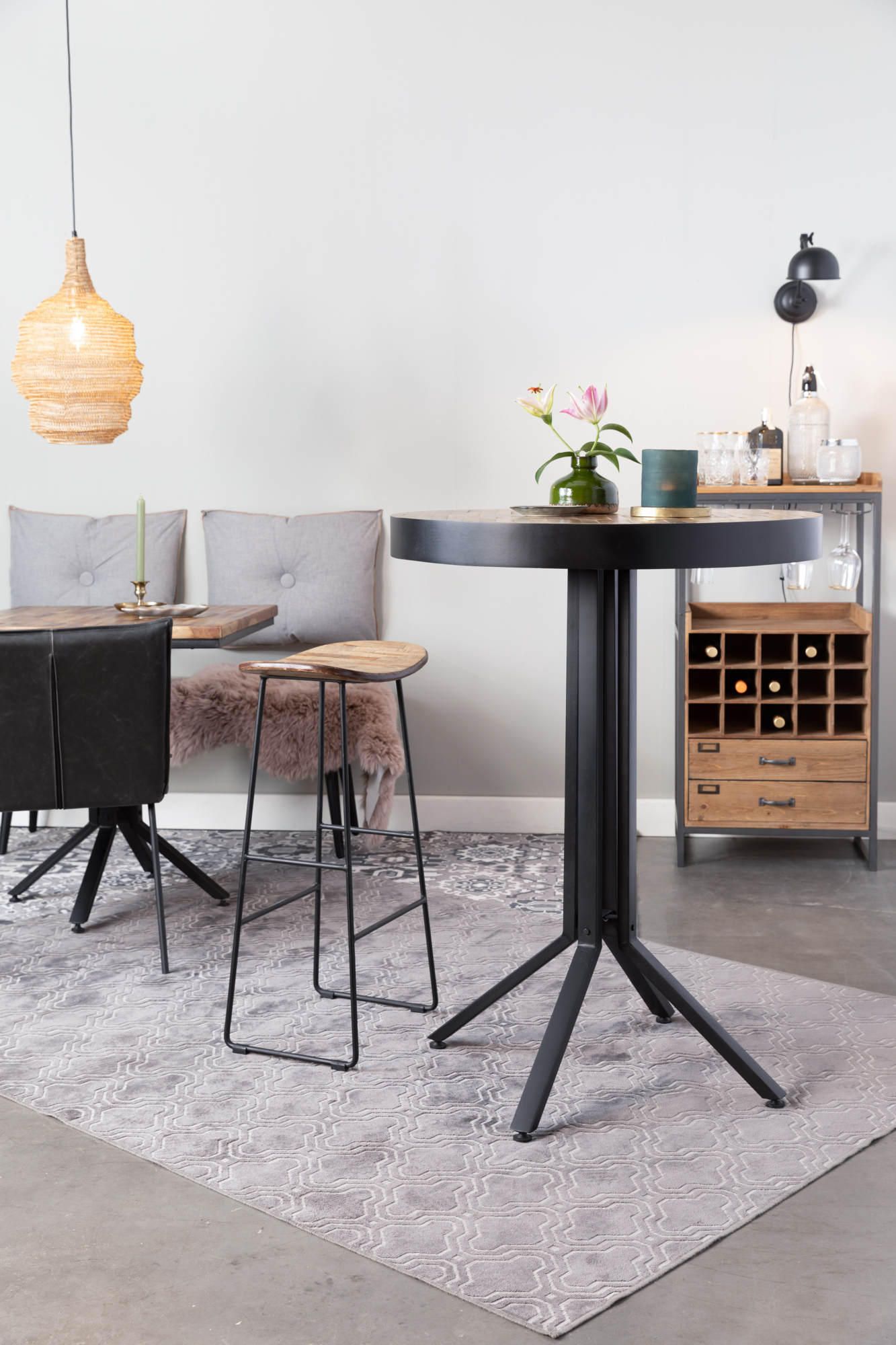 Barkruk Tangle Tange barkruk zwart