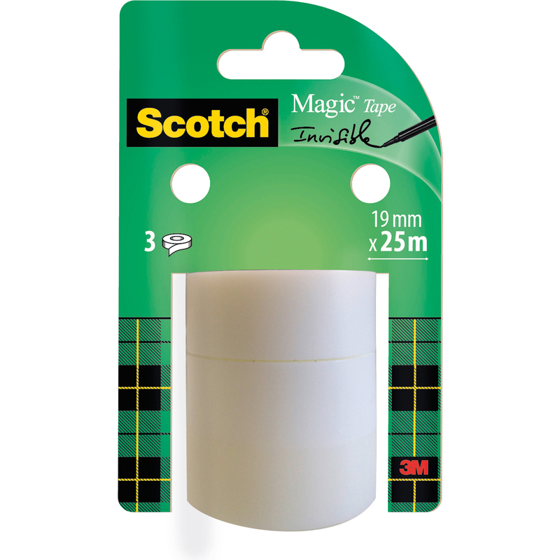 Scotch Klebeband Magic 810, 3 Stück, 19 mm x 25 m