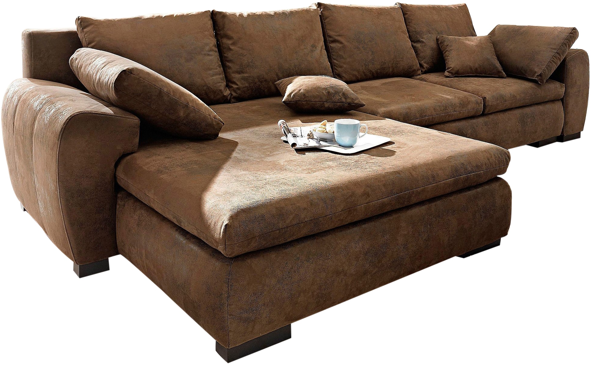 Home affaire Ecksofa »Cara Mia L-Form, B: 325 cm« mit 4 Zierkissen, optional Bettfunktion & Bettkasten