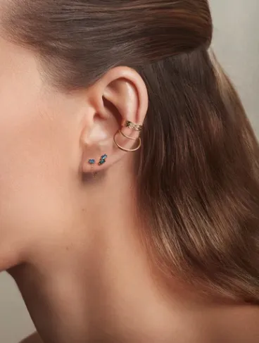 Boucles d'oreilles asymétriques Blaise April Please